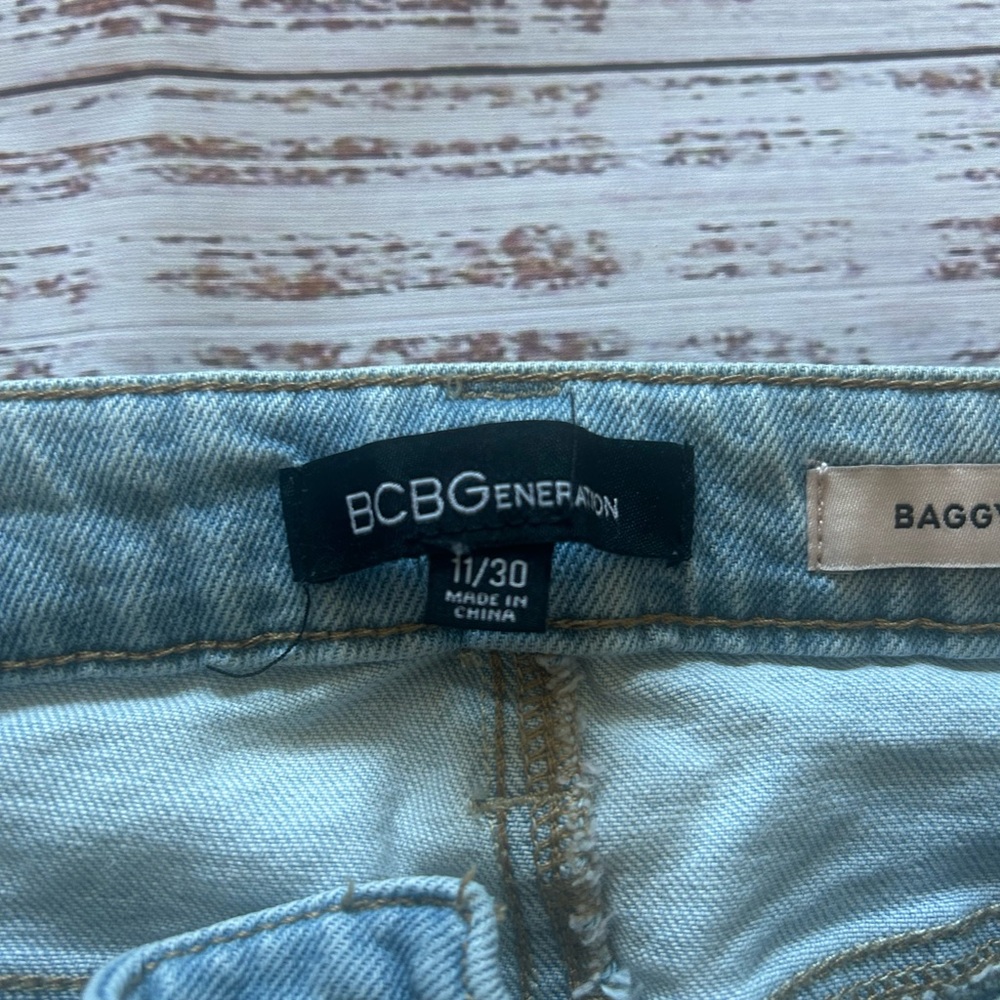 BCBGeneration Light Blue Baggy Wide Leg Jeans